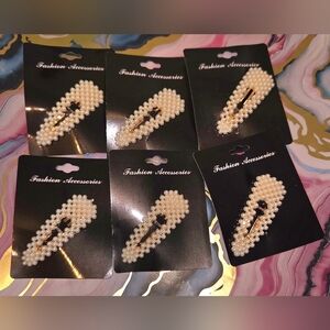 Pearl Beaded Hair Clip - Ivory Pearl